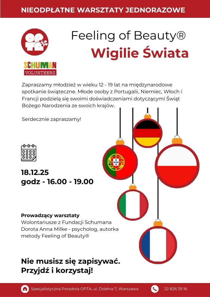 Ulotka Feeling of Beauty: Wigilie Świata