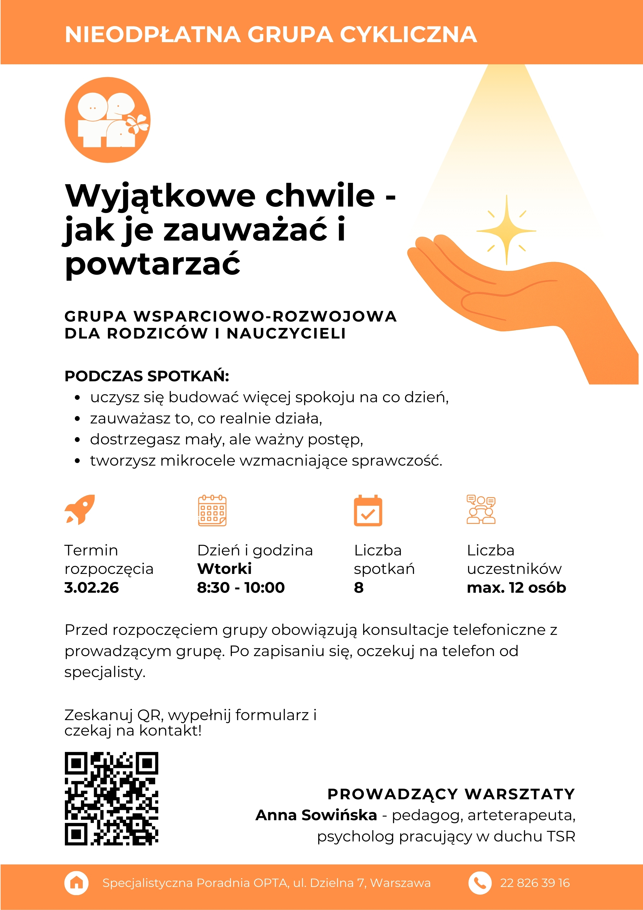 Wyjątkowe chwile - ulotka